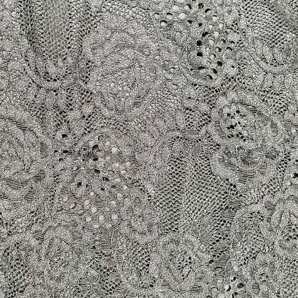 Cable & Gauge Black Lace Blouse Tie Neck Large - Picture 10 of 15